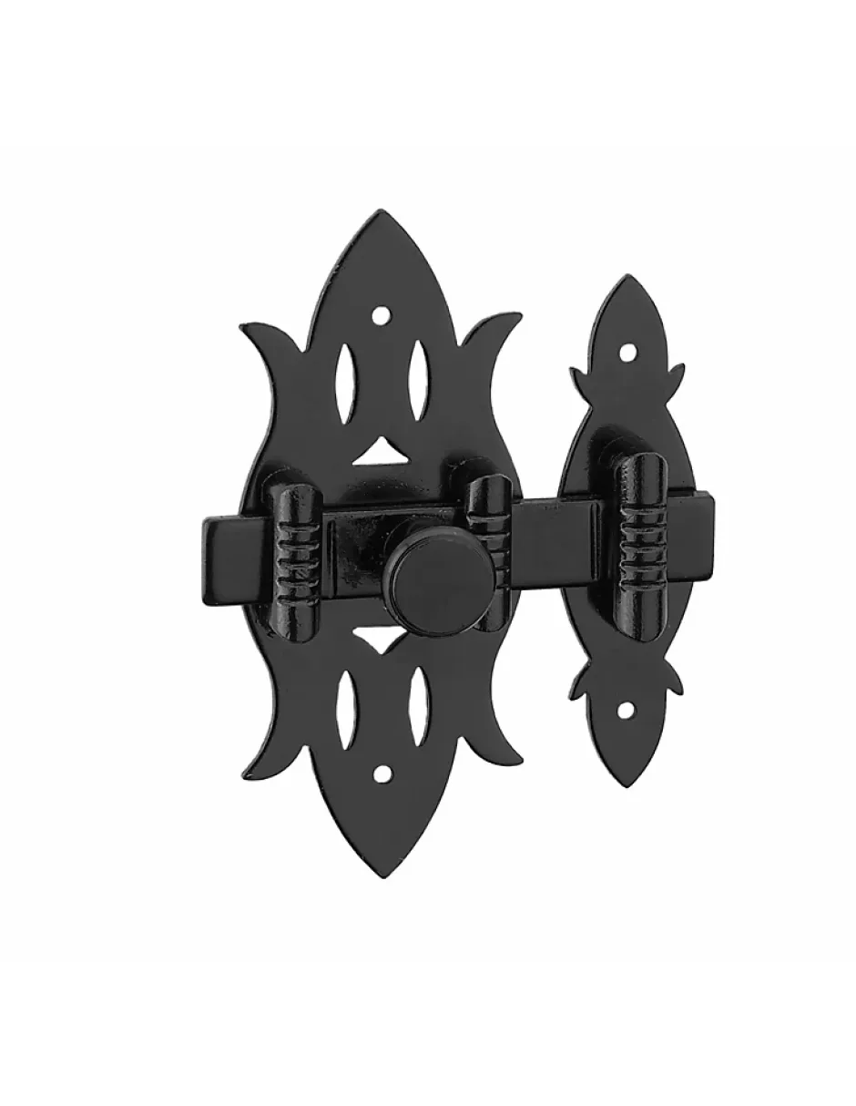 Verrou de meuble Rustique, 40x90mm, fer noir -^Thirard Hot