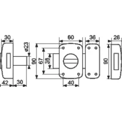 Verrou de sureté série Corvette - Dimensions 30 mm^Thirard Sale