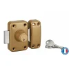 Verrou double entrée Apache pour porte d'entrée, cylindre 40mm, acier, 3 clés, époxy or -^Thirard Hot