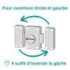 Verrou double entrée Rafale pour porte d'entrée, cylindre 45mm, acier, 3 clés, époxy bonze --Thirard Sale
