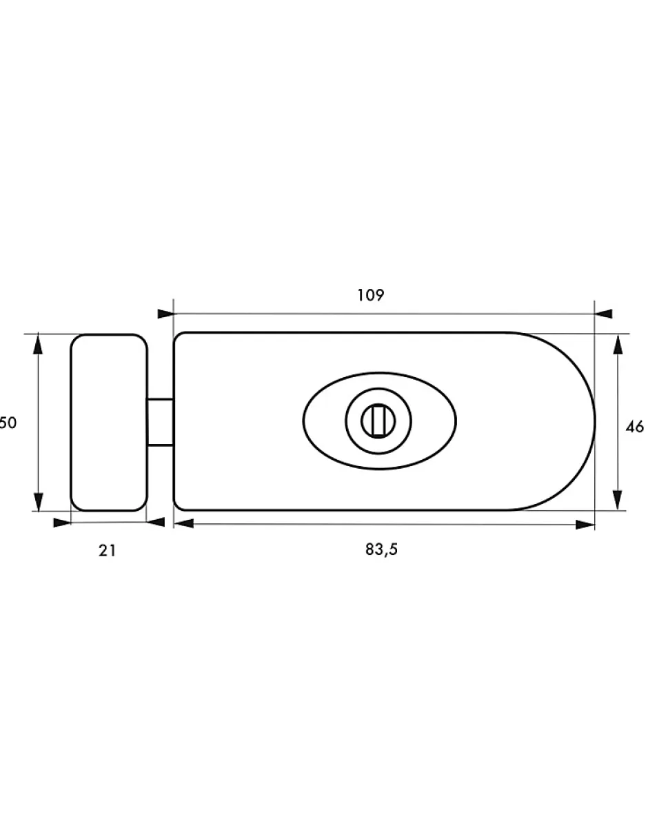 Verrou en applique à clé pour fenêtre bois, blanc, 2 clés --Thirard Sale