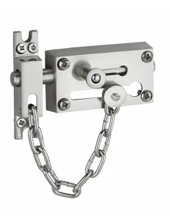 Verrou entrebailleur pour porte d'entrée, chaîne en acier, 81mm --Thirard Best