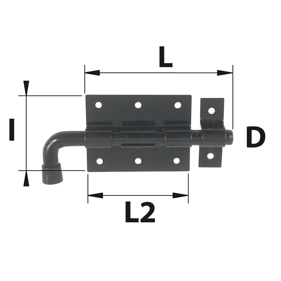 Verrou pistolet + gâche Ø10 noir Afbat^Afbat - Tb Industrie Sas Hot
