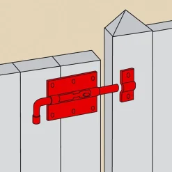 Verrou pistolet + gâche Ø16 noir Afbat-Afbat - Tb Industrie Sas Online