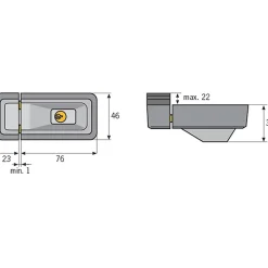 Verrou pour fenêtre blanc avec cales pour fixation de la gâche inclus^Abus Outlet