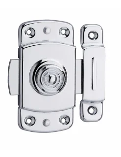 Verrou pour porte d'ameublement, 40mm, laiton chromé --Thirard Discount
