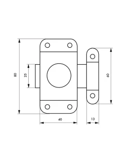 Verrou pour porte d'ameublement, 40mm, acier nickelé -^Thirard Discount
