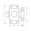Verrou pour porte d'ameublement, 30mm, acier zingué -^Thirard Hot