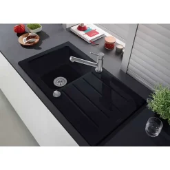 Vidage automatique 1 bac CUIPD019 évier CLEYA et V&B ARCHITECTURA - Siphon gain de place-Cuisissimo Discount
