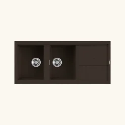 Vidage automatique 2 bacs CUIPD234 gamme Best en Keratek - Siphon gain de place-Cuisissimo