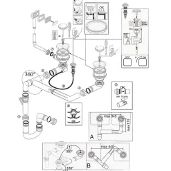 Vidage automatique 2 bacs CUIPD234 gamme Best en Keratek - Siphon gain de place-Cuisissimo