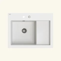 Vidage automatique gain de place 1 bac CUIPD013 pour évier granit - Siphon gain de place^Cuisissimo Online