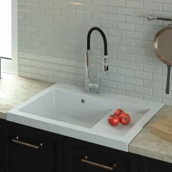 Vidage automatique gain de place 1 bac CUIPD013 pour évier granit - Siphon gain de place^Cuisissimo Online