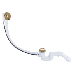 Vidage baignoire avec trop-plein - Bonde cooper brushed - Flexible^Otitec Online