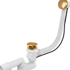 Vidage baignoire avec trop-plein - Bonde cooper brushed - Flexible^Otitec Online