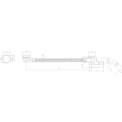 Vidage baignoire avec trop-plein - Bonde chrome - Flexible-Otitec Sale