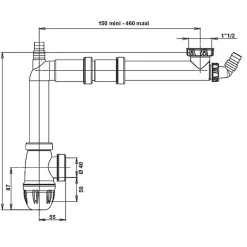 Vidage d'évier universel - 1 bac -^Valentin