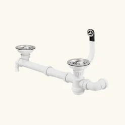 Vidage manuel CUIPD341 pour évier TUNIA 2 bacs - Siphon gain de place-Kümbad Discount