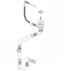 Vidage manuel gain de place CUIPD036 pour évier granit 1 bac^Cuisissimo Hot