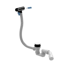 Vidage pour baignoire Loop & Friends semi-îlot bonde blanche et trop-plein chromé-Villeroy & Boch Best