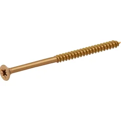 Vis à bois pozidriv tête fraisée zinguée jaune 5x80 mm - 100 pièces^Diall Sale