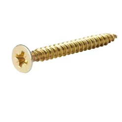 Vis à bois pozidriv tête fraisée zinguée jaune 5x60 mm - 100 pièces-Diall Online