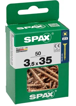 Vis à bois torx pz jaune 3,5x35 mm - 50 pièces-Spax Best