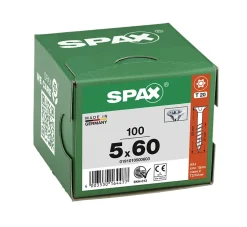 Vis à bois tête fraisée Spax Wirox torx 5 x 60 mm filetage partiel - 100 pièces-Spax France Sale