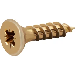 Vis à bois Premium pozidriv zinguée jaune 3x12 mm - 100 pièces-TurboDrive Discount