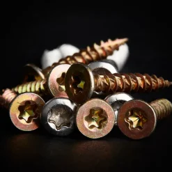 Vis à bois Premium torx zinguée jaune 4x25 mm - 100 pièces-TurboDrive