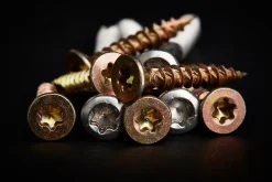 Vis à bois Premium torx zinguée jaune 4x25 mm - 100 pièces-TurboDrive