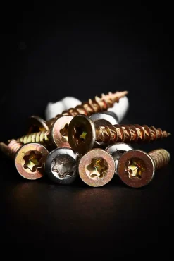 Vis à bois Premium torx zinguée jaune 4x25 mm - 100 pièces-TurboDrive