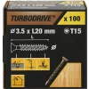 Vis à bois Premium torx zinguée jaune 3.5x20 mm - 100 pièces^TurboDrive Clearance