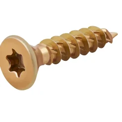 Vis à bois Premium torx zinguée jaune 5x25 mm - 100 pièces-TurboDrive Hot