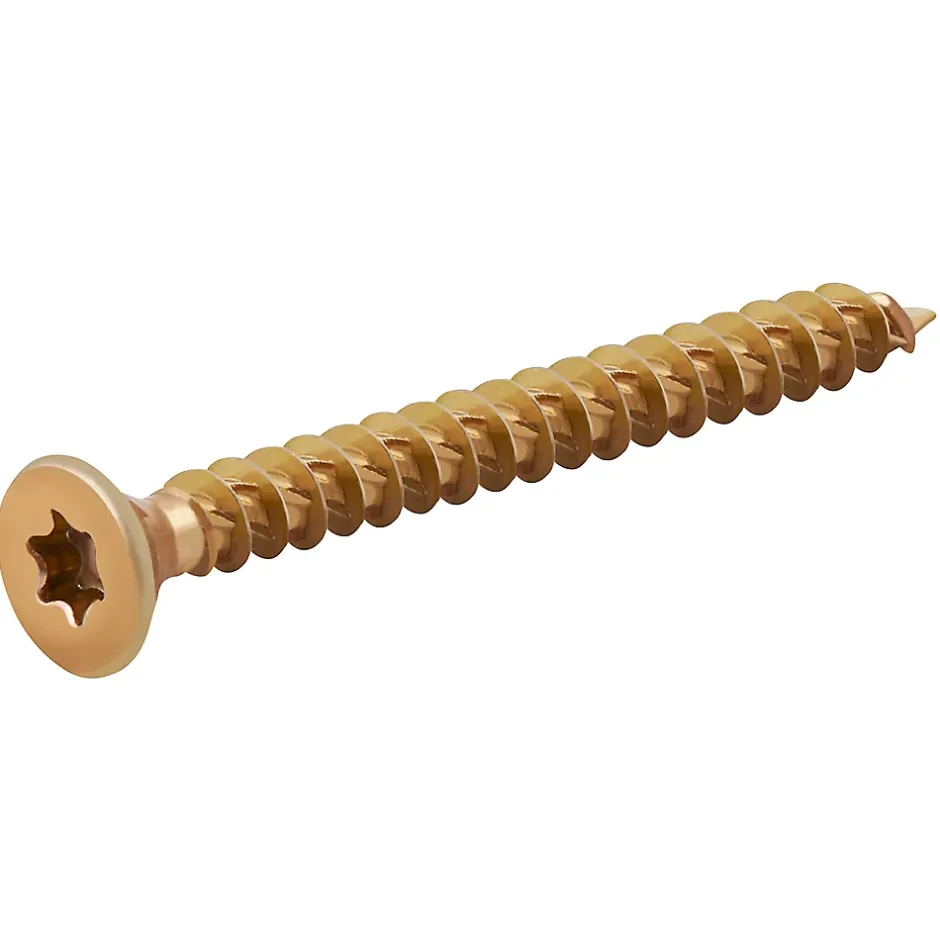 Vis à bois Premium torx zinguée jaune 5x50 mm - 100 pièces^TurboDrive Hot