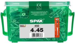 Vis à bois Wirox Spax torx A9J 4x45mm - 450 pièces-Spax France Online
