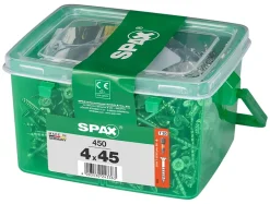 Vis à bois Wirox Spax torx A9J 4x45mm - 450 pièces-Spax France Online