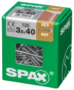 Vis à bois Wirox torx mdf 3,5x40 mm - 125 pièces^Spax New