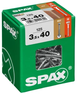 Vis à bois Wirox torx mdf 3,5x40 mm - 125 pièces^Spax New