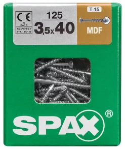 Vis à bois Wirox torx mdf 3,5x40 mm - 125 pièces^Spax New