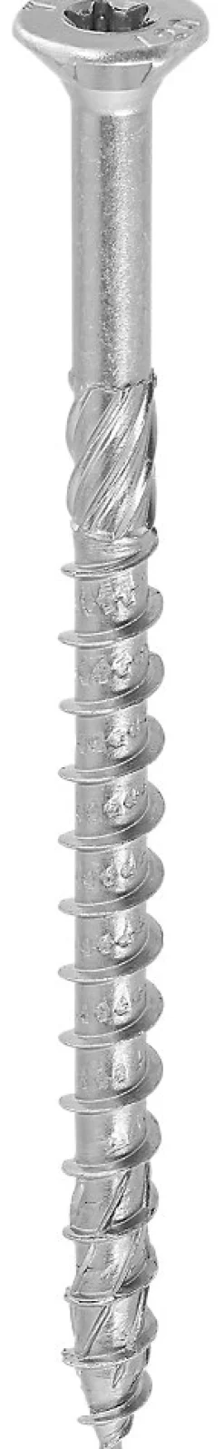 Vis à bois zinguée blanc - tête fraisée - filetage partiel - empreinte torx - pointe anti-fendage 6 x 200 - Boîte de 100-Klimas Clearance