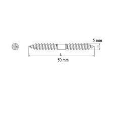 Vis à double filetage (bois/bois) 5x50 zingués mm - 5 pièces-Diall New
