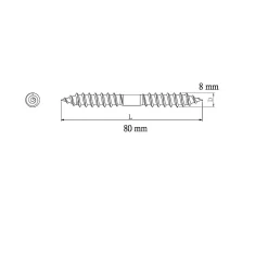 Vis à double filetage (bois/bois) 8x80 zingués mm - 5 pièces-Diall Best