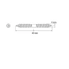 Vis à double filetage (bois/bois) 4x40 zingués mm - 5 pièces-Diall