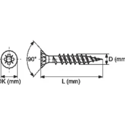 Vis agglo - - Tête fraisée - PZ - Inox A2 - 3,5 x 30 mm - Boîte de 200^Acton Sale