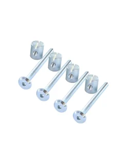 Vis AMEUBLEMENT KIT 4 Boulon (vendu avec Ecrou) Cylindrique M6X80 Acier zingué - 1 pièce^Vis Express