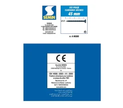 Vis Auto Perceuse 45 mm - Fixation des Plaques de Plâtre sur l'Ossature - Intérieur - Boîte de 1000 Pièces (Lot de 3000)^Semin New