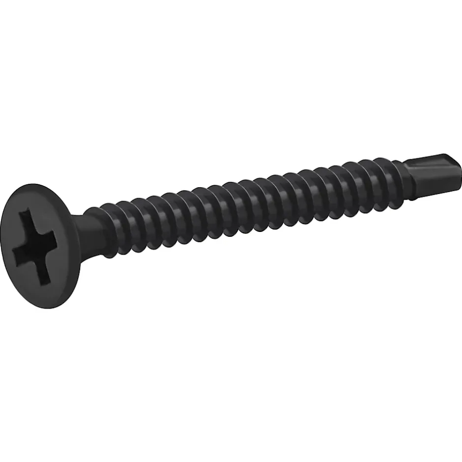 Vis autoperceuses pour plaque de plâtre, noir mat, 3,5x35 mm - 1000 pièces^Diall New