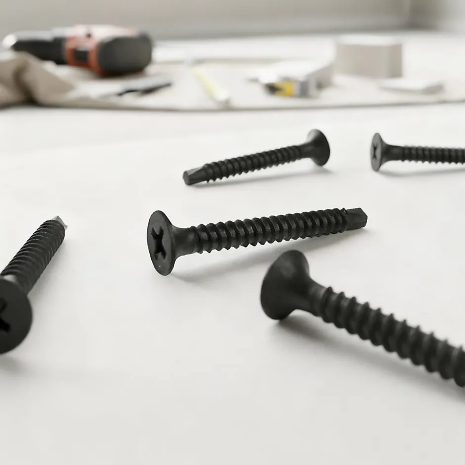 Vis autoperceuses pour plaque de plâtre, noir mat, 3,5x25 mm - 200 pièces-Diall Discount