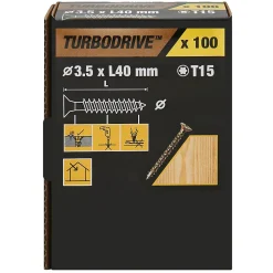 Vis bois TX Premium 3.5x40 - 100 pièces^TurboDrive Sale